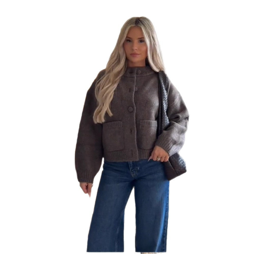 Damen Kuscheliger Strickmantel EB