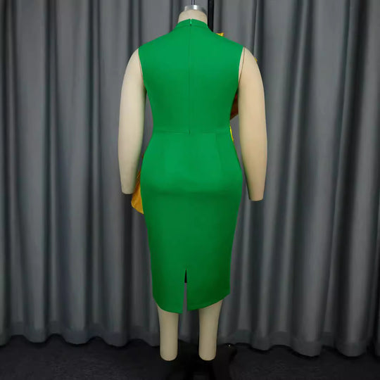 Damen elegantes Kleid mit extravaganten Rüschenelementen EB