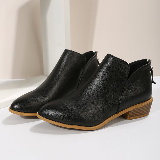 Damen modische Stiefeletten mit hochwertigen Metallic-Obermaterial und elegantem Design EB