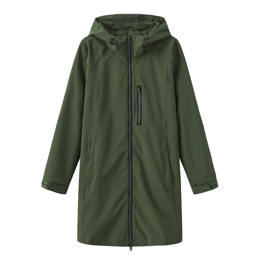 Damen Funktionsjacke mit verstellbarem Kapuzenkragen EB