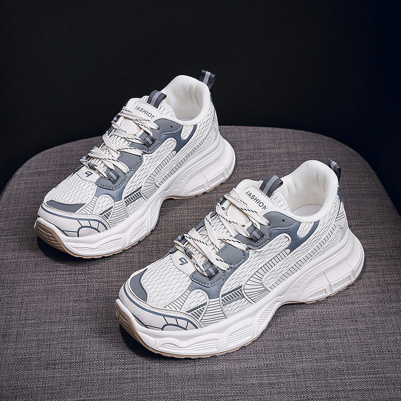 Damen Sportliche Chunky Sneakers mit dämpfender Sohle und atmungsaktivem Obermaterial EB