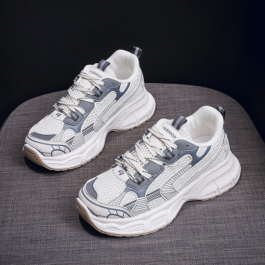 Damen Sportliche Chunky Sneakers mit dämpfender Sohle und atmungsaktivem Obermaterial EB