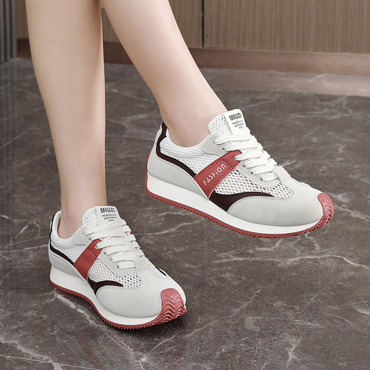 Damen Sportliche Sneakers mit atmungsaktivem Obermaterial und dämpfender Sohle EB