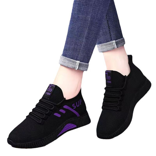 Damen Atmungsaktive Freizeitsneaker mit rutschfester Sohle und elastischem Obermaterial EB