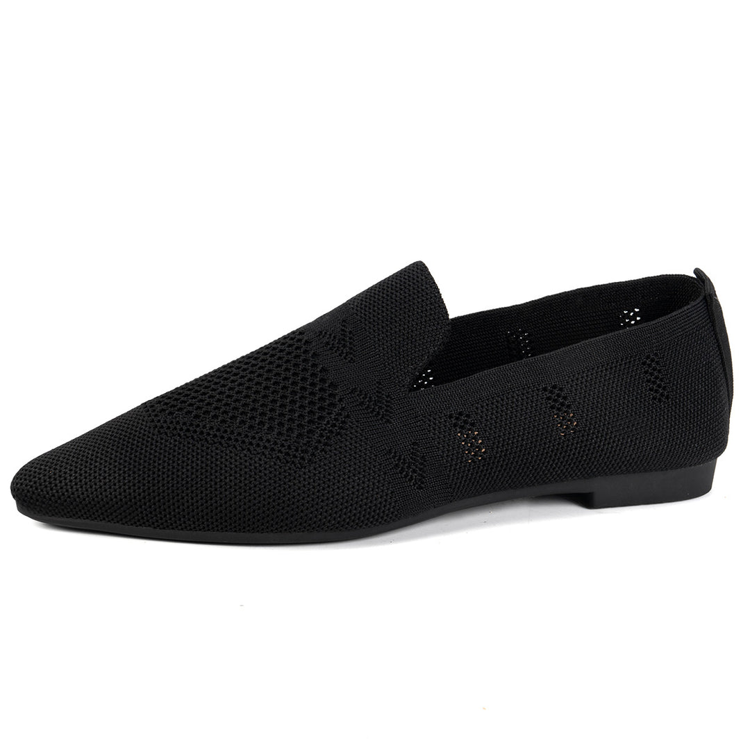 Damen Ballerinas mit kreativem Hahnentrittmuster und flexiblem Fußbett EB