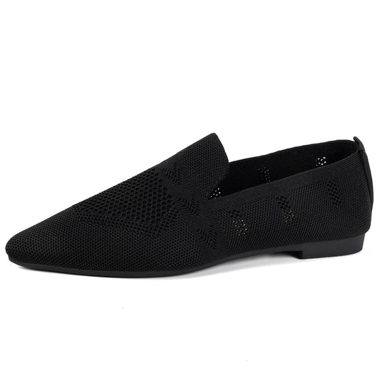 Damen Ballerinas mit kreativem Hahnentrittmuster und flexiblem Fußbett EB