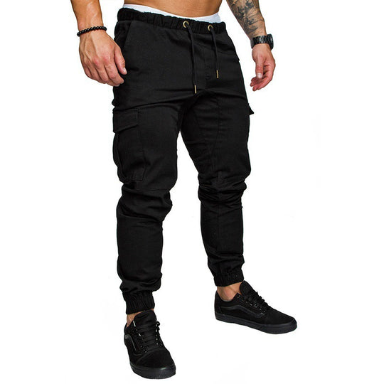 Herren nan Slim-Fit Cargo-Joggerhose mit elastischem Tunnelzug, verstärkten Nähten und Mehrfachtaschen EB