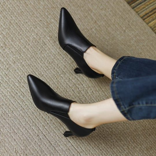 Damen elegantes Mid-Heel Stiefelette EB