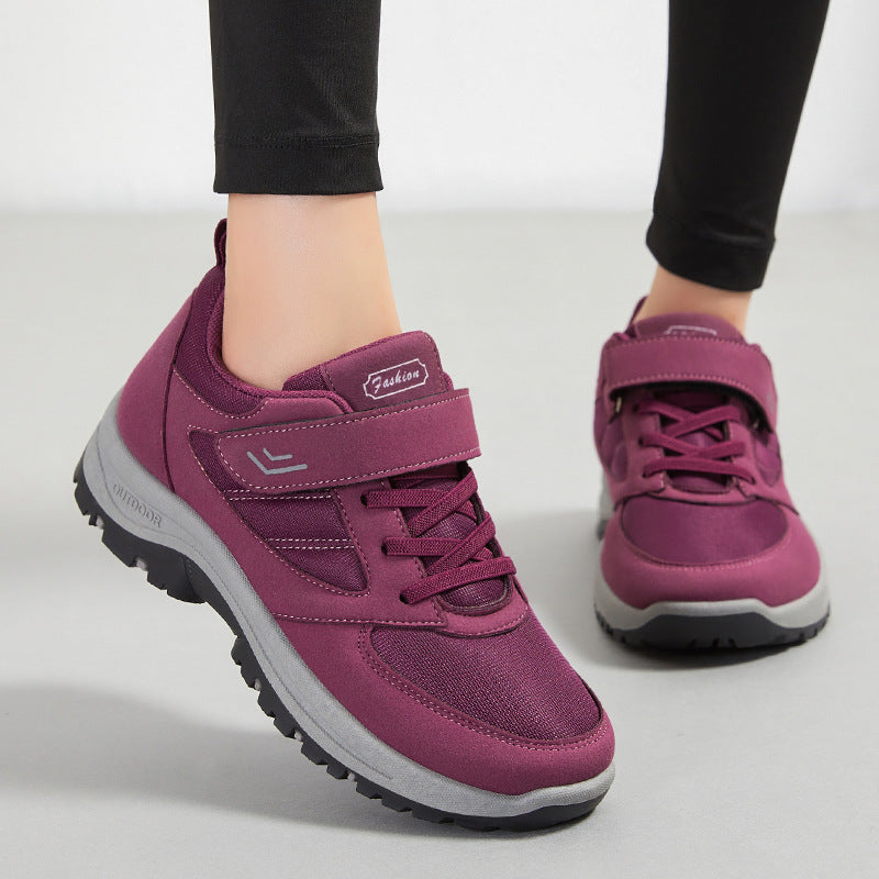 Herren nan robuste Outdoor-Sneaker mit Klettverschluss, atmungsaktivem Strickoberteil und profilierter rutschfester Sohle EB