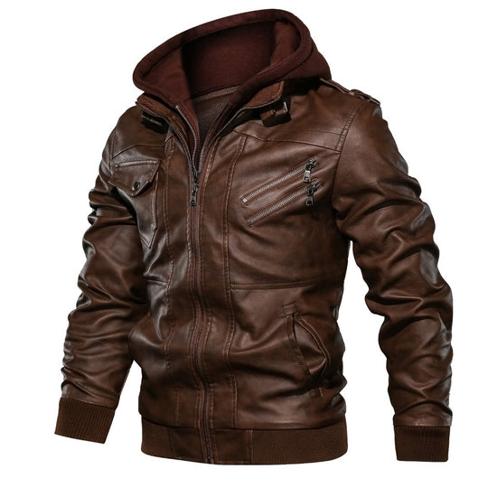 Herren jacke mit abnehmbarem Kapuzenfutter und mehreren praktischen Taschen EB