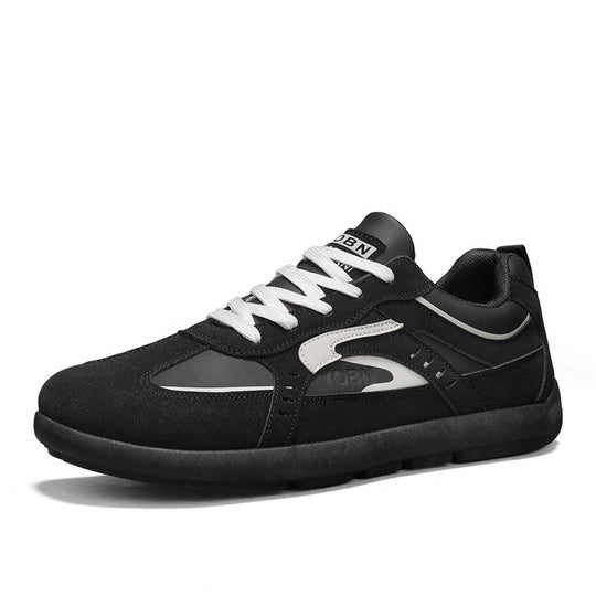 Herren urbaner Retro-Sneaker mit Veloursoptik, gedämpfter Zwischensohle und verstärkter Zehenkappe EB