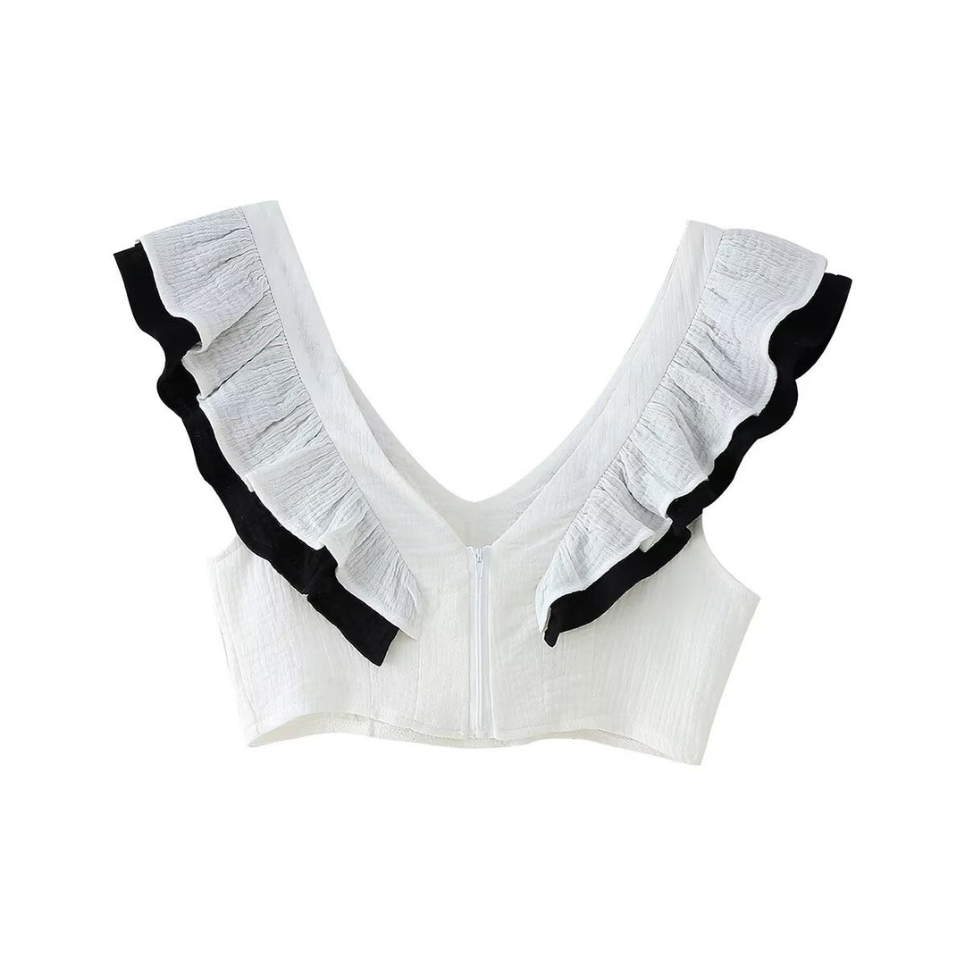 Damen Midi-Rock mit kontrastierendem Streifenmuster EB