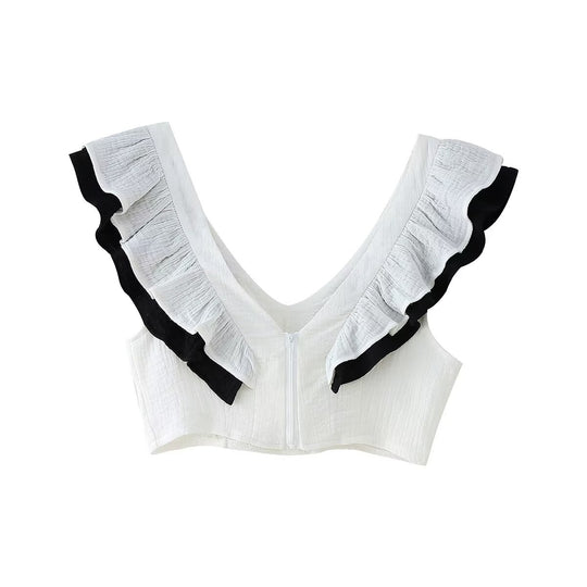 Damen Midi-Rock mit kontrastierendem Streifenmuster EB