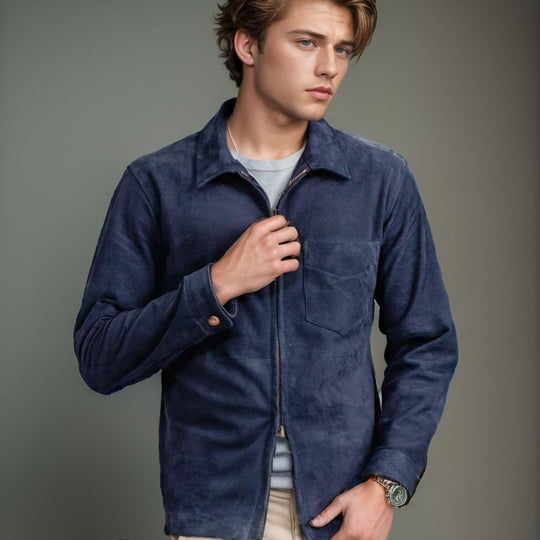 Herren modische und hochwertige Wildlederjacke EB