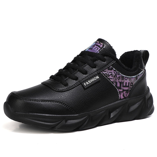 Damen nan urbaner voluminöser Sneaker mit weichem Kunstfellfutter, gepolstertem Einstieg und markanter Profilsohle EB