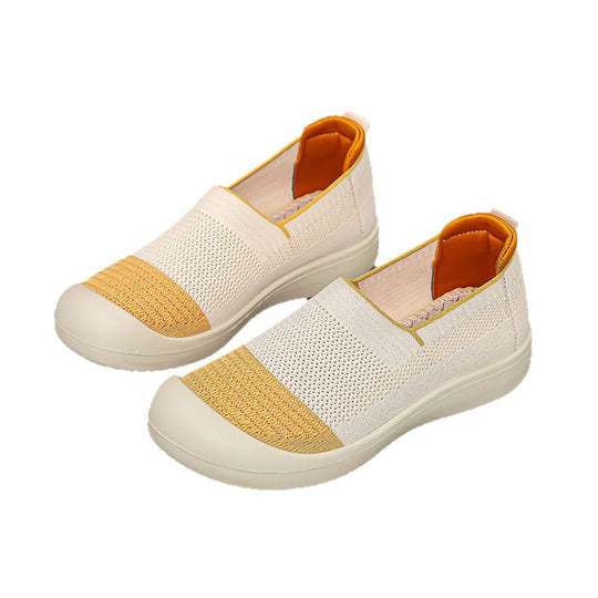Damen Leichte und luftige Slip-On Sneakers mit elastischem Einstieg EB