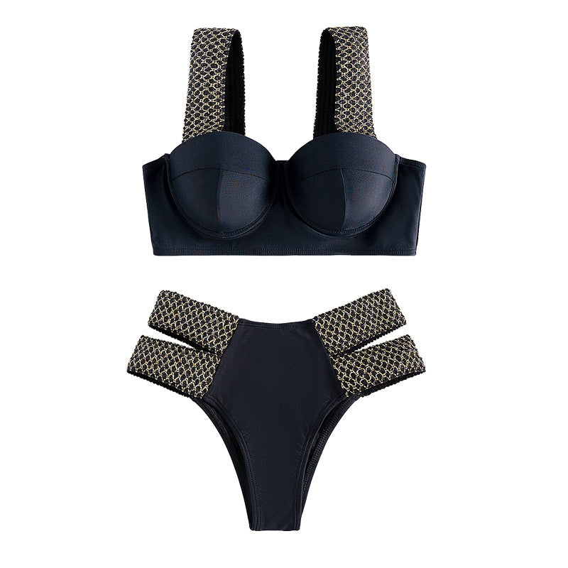 Damen Balconette-Bikini mit modischen Details EB