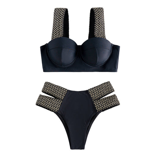 Damen Balconette-Bikini mit modischen Details EB