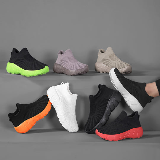 Damen Atmungsaktive Strick-Sneaker mit flexiblem Sohlenprofil EB