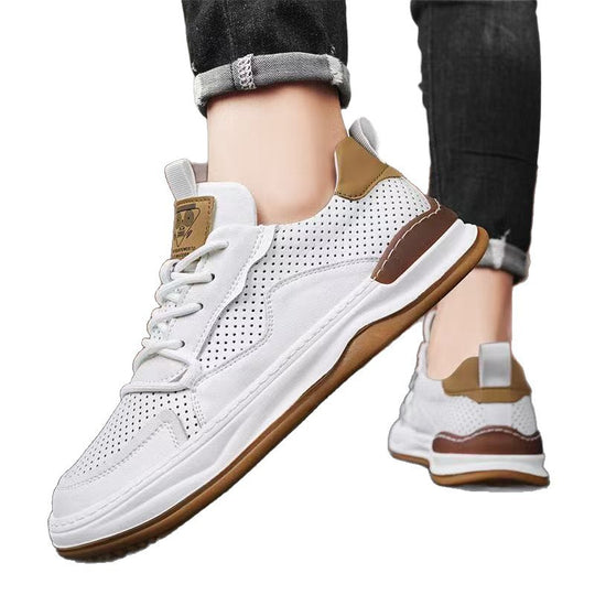 Damen Atmungsaktive Sport-Sneaker mit Leder- und Mesh-Elementen EB