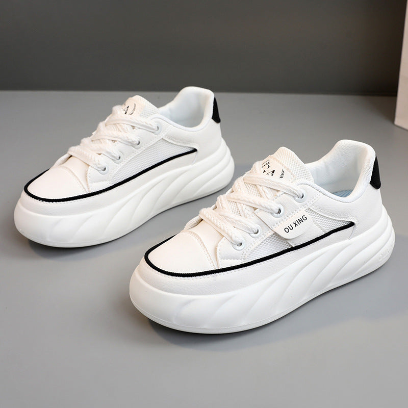 Damen trendige Chunky Sneakers mit hochgezogener Sohle und atmungsaktivem Obermaterial EB