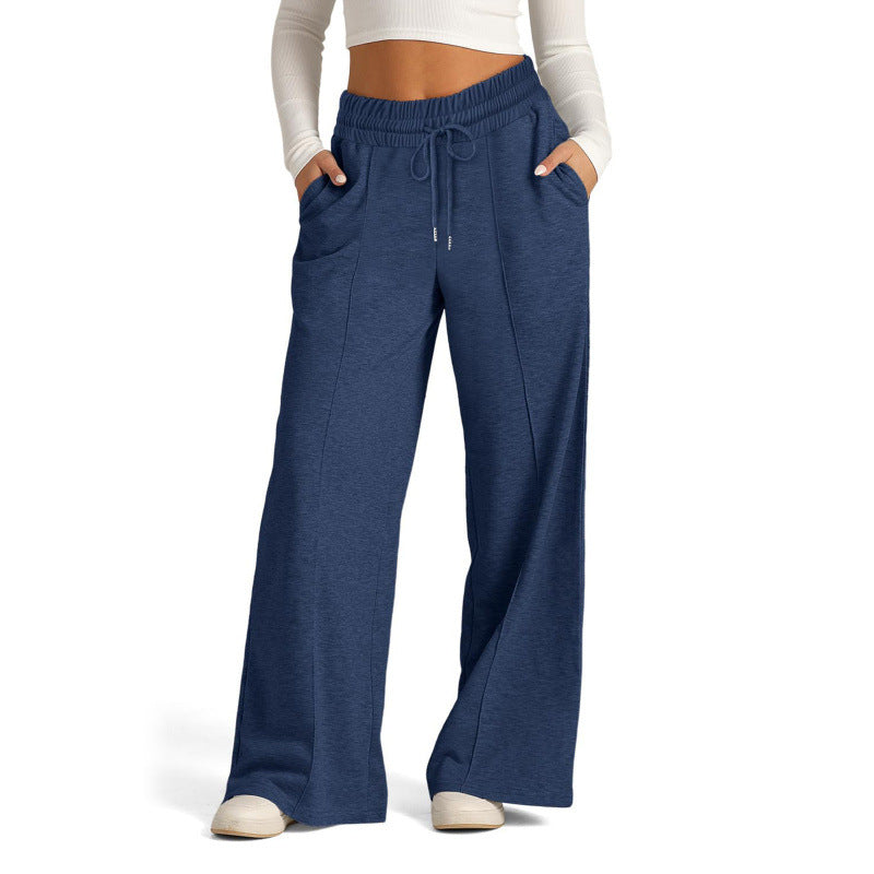 Damen nan weite Sweatpants mit hohem Bund und Tunnelzug EB