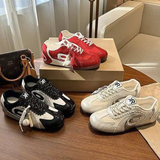 Damen modische Sport-Sneaker mit atmungsaktiver Obermaterialstruktur und stoßdämpfender Sohle EB