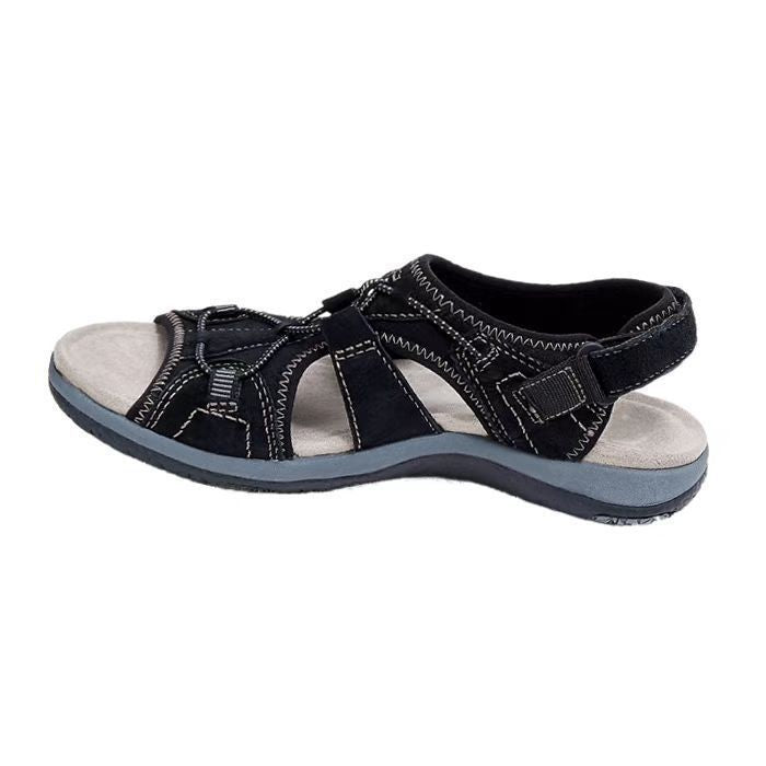 Damen bequeme Riemchen-Sandalen mit ergonomischem Fußbett EB