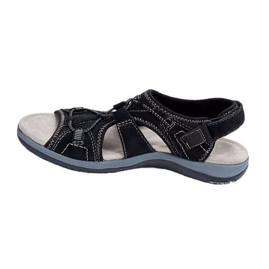 Damen bequeme Riemchen-Sandalen mit ergonomischem Fußbett EB