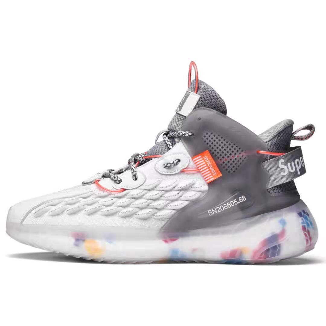 Unisex nan hoher Strick-Sneaker mit transluzenter Dämpfungssohle und TPU-Fersenstabilisator EB