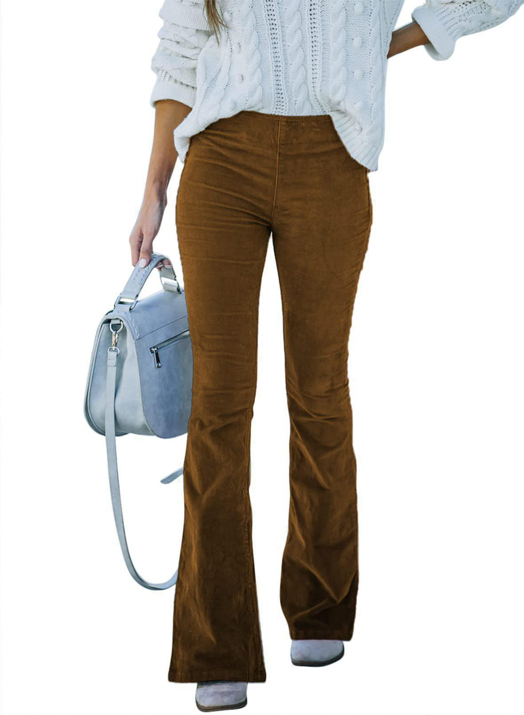 Damen Samt-Flared-Hose EB