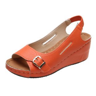 Damen Wedge-Sandalen mit komfortablem Riemchendesign EB