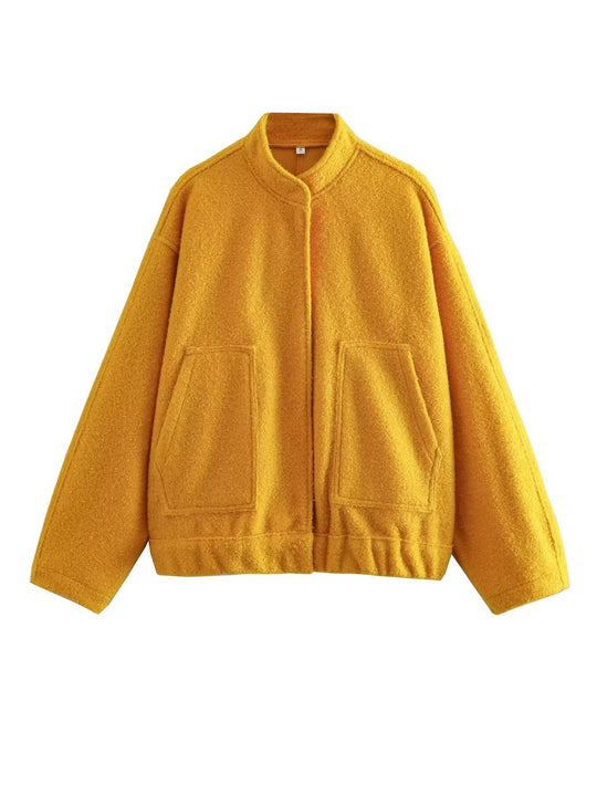 Damen Übergangsjacke mit modernem Stoffmix und praktischen Taschen EB
