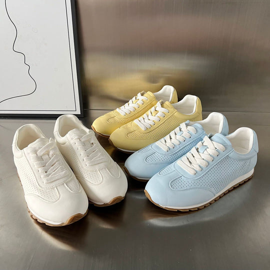Damen Atmungsaktive Modische Sneakers mit perforierter Oberfläche und rutschfester Sohle EB
