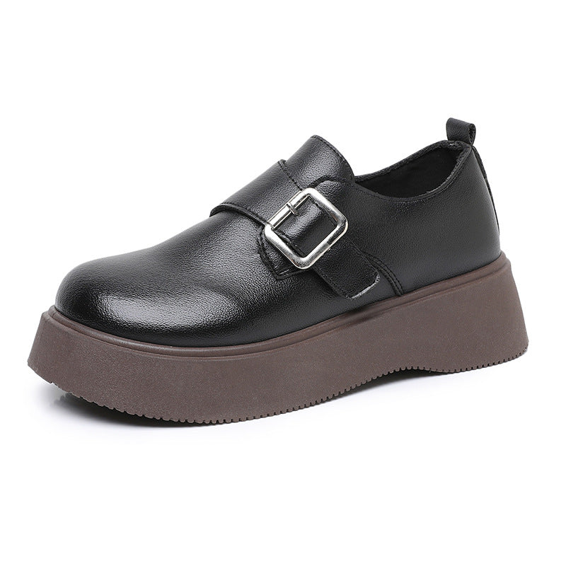 Damen Modische Schnürschuhe mit trendiger Schnallen-Optik EB