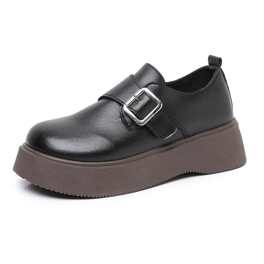 Damen Modische Schnürschuhe mit trendiger Schnallen-Optik EB