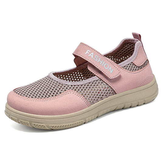 Damen Atmungsaktive Freizeit-Sneaker mit verstellbarem Klettverschluss EB