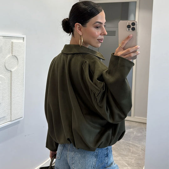 Damen Oversize-Camouflagejacke EB