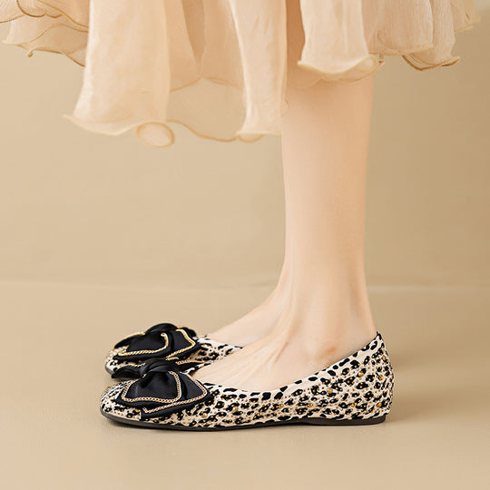 Damen Ballerinas mit eleganter Schleifenapplikation und funkelndem Strass EB
