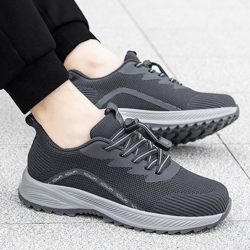 Damen komfortable Laufsneaker mit elastischem Schnellverschluss und atmungsaktiver Mesh-Oberfläche EB
