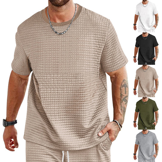 Herren lässiges T-Shirt mit strukturiertem Design EB