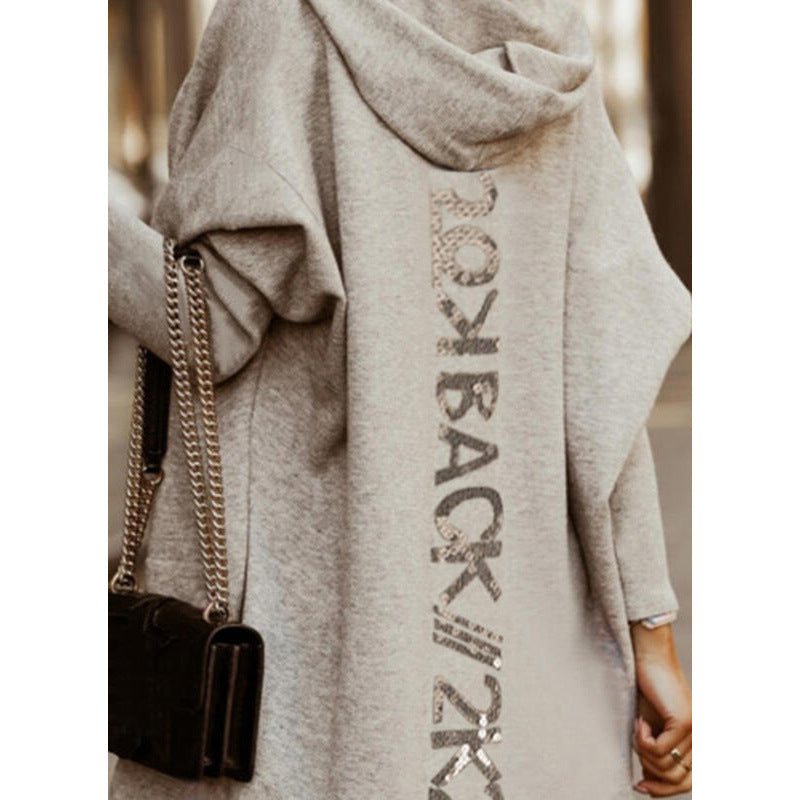 Damen moderne Kapuzenjacke mit asymmetrischem Schnitt EB