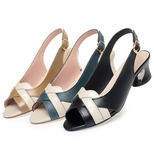 Damen Sling-Pumps mit modischem Riemen und eleganter Absatzgestaltung EB