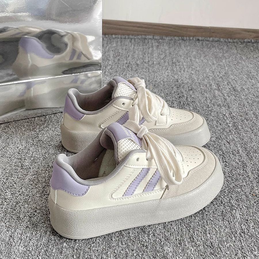 Damen Plattform Sneakers mit atmungsaktiver Obermaterialkombination und rutschfester Sohle EB
