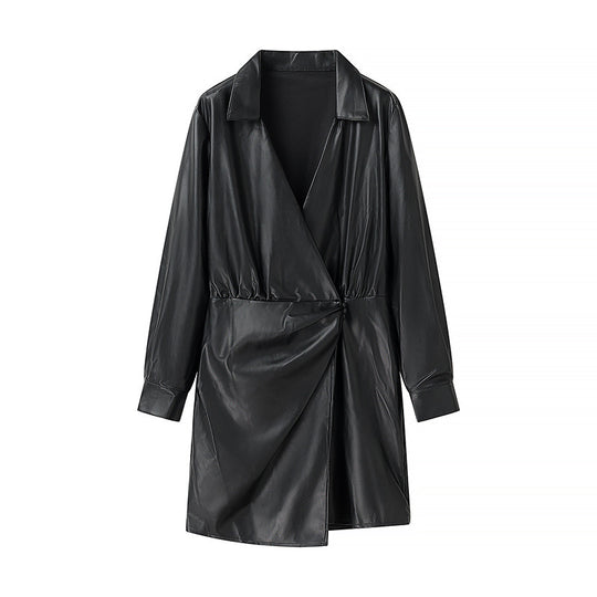 Damen Kunstleder Mantel EB