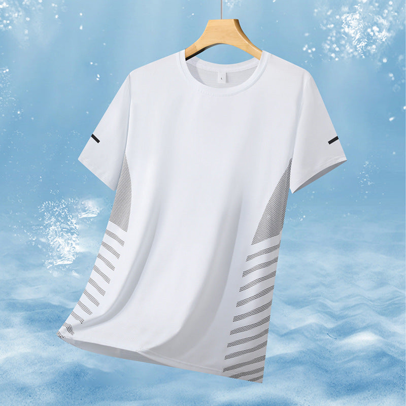 Herren nan atmungsaktives Sportshirt mit Netz-Einsätzen, feuchtigkeitsableitender Funktionsstoff und reflektierenden Streifen EB