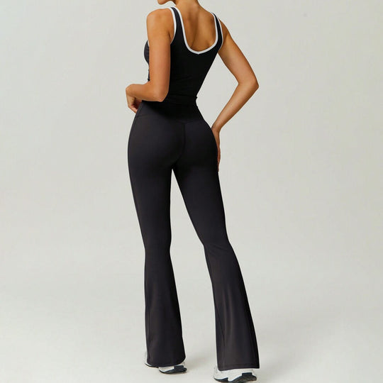 Damen Sportliche Leggings mit modischem Oberteil und innovativem Schnitt EB
