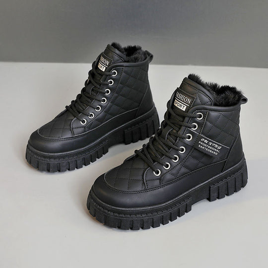 Damen Winterliche High-Top Boots mit kuscheligem Innenfutter und rutschfester Sohle EB