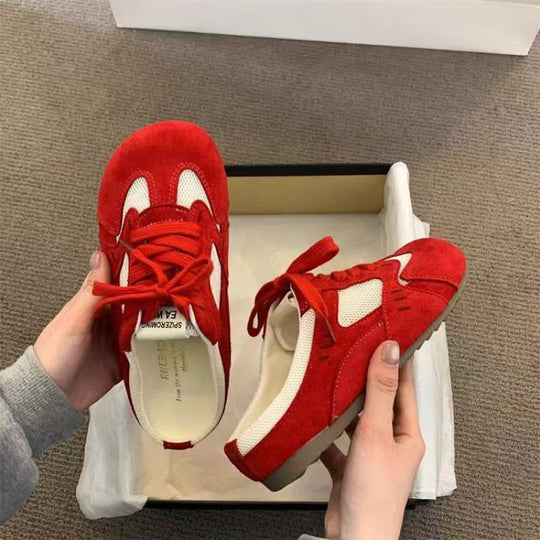 Damen Sportliche Freizeitschuhe mit atmungsaktiver Netzstruktur und gepolstertem Fußbett EB