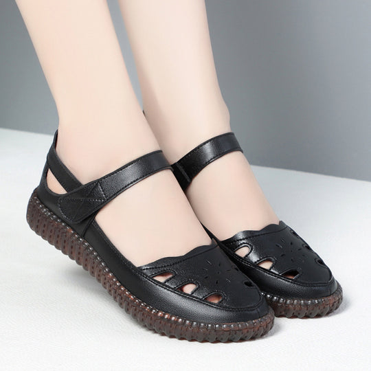 Damen Sandalen mit verstellbarem Fesselriemen und rutschfester Sohle EB